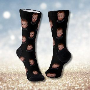 Personalised Funny Face Photo Socks
