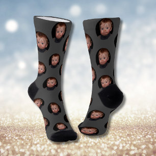 Personalised Funny Face Photo Socks