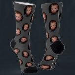 Personalised Funny Face Photo  Socks<br><div class="desc">Our personalised dark grey funny socks. These personalised socks allow you to put your face or a loved one's face on the socks for a truly unique and personal gift. The unisex design makes it perfect for anyone. Whether for yourself or as a gift, these photo socks are sure to...</div>