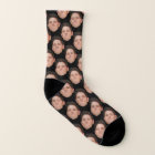 Personalised Funny Face Photo Socks in Jet Black