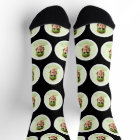 Personalised Funny Face Photo Socks Jet Black