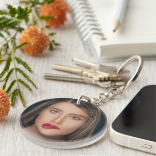 Personalised Funny Face Selfie Key Ring