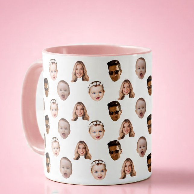 Personalised Funny Family Face 4 Photos Mug (Creator Uploaded)