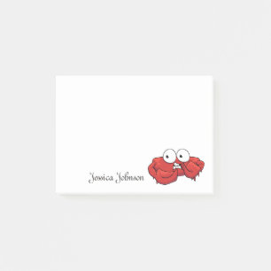 Personalised Funny Fat Red Crab notepad