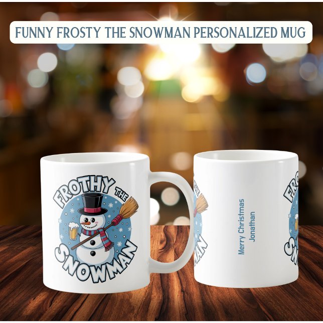 Personalised Funny Frosty the Snowman Mug (Creator Uploaded)