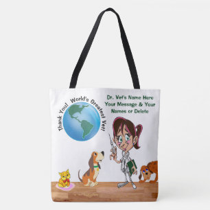 Personalised Funny Gifts for a Veterinarian, Tote