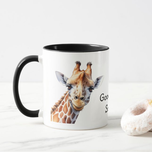 Personalised Funny Giraffe Lover's Mug (With Donut)