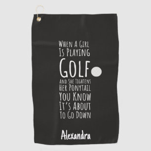 Personalised Funny Golf Gifts For Her Teen Girls Towel