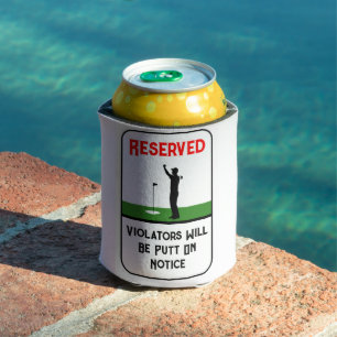Personalised Funny Golf Sign For Golf Lovers Can Cooler