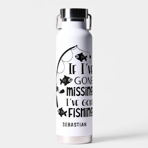Personalised Funny Gone Fishing Water Bottle
