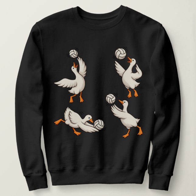 Personalised Funny Goose Volleyball Player Trendy  Sweatshirt (Design Front)