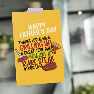 Personalised Funny Grill Chef Daddy Card