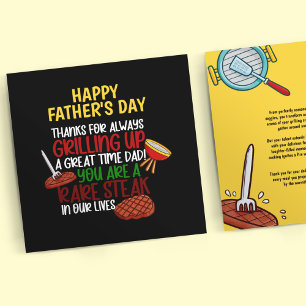 Personalised Funny Grill Chef Daddy Card