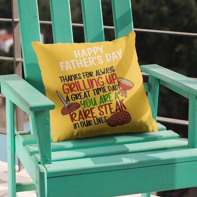 Personalised Funny Grill Chef Daddy Cushion (Creator Uploaded)