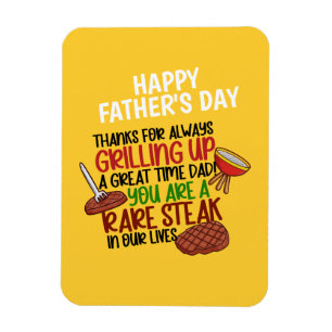Personalised Funny Grill Chef Daddy Magnet