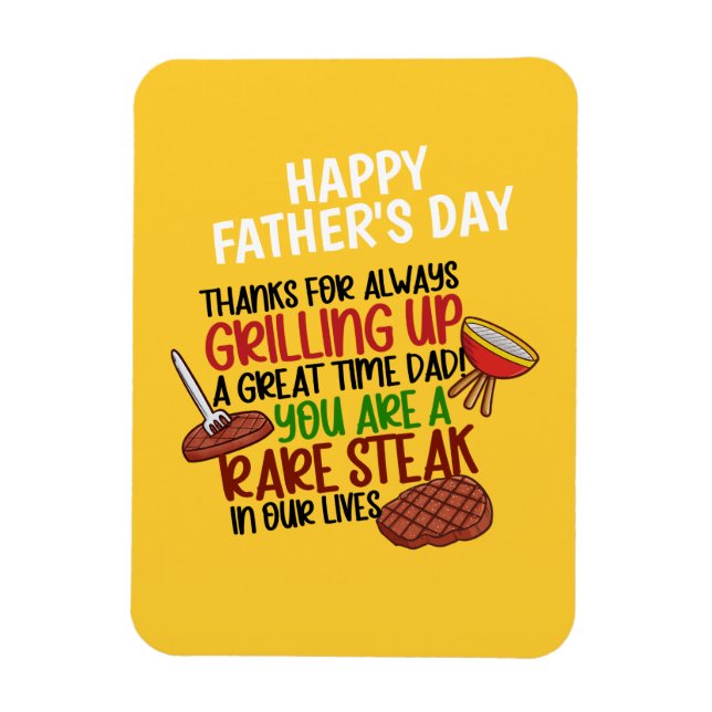 Personalised Funny Grill Chef Daddy Magnet (Vertical)