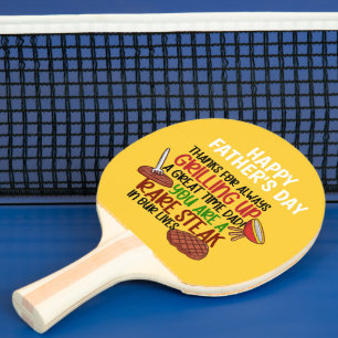 Personalised Funny Grill Chef Daddy Ping Pong Paddle
