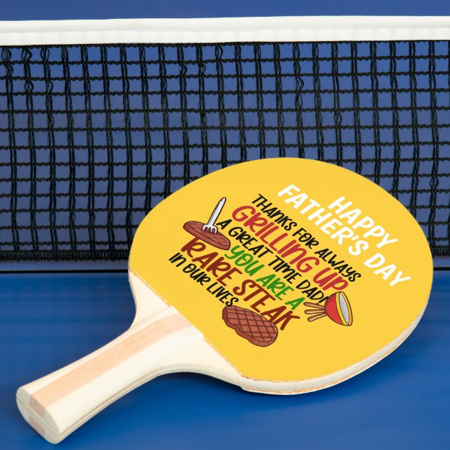 Personalised Funny Grill Chef Daddy Ping Pong Paddle (Insitu)
