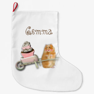 Personalised funny hamster Christmas Stocking