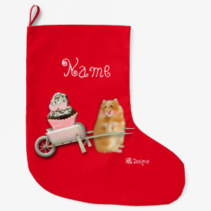 Personalised funny hamster Christmas Stocking