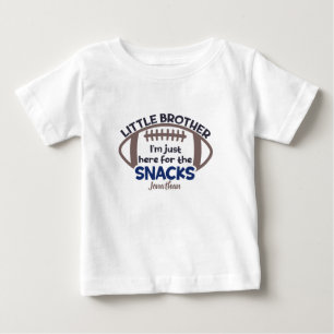 Personalised Funny Here for The Snacks Football Baby T-Shirt