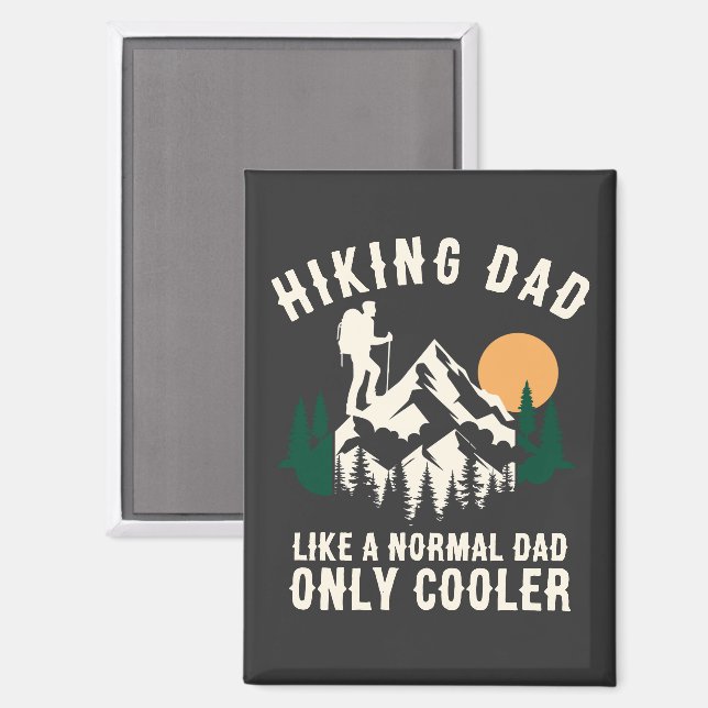 Personalised Funny Hiking Dad Only Cooler  Magnet (Front/Back)