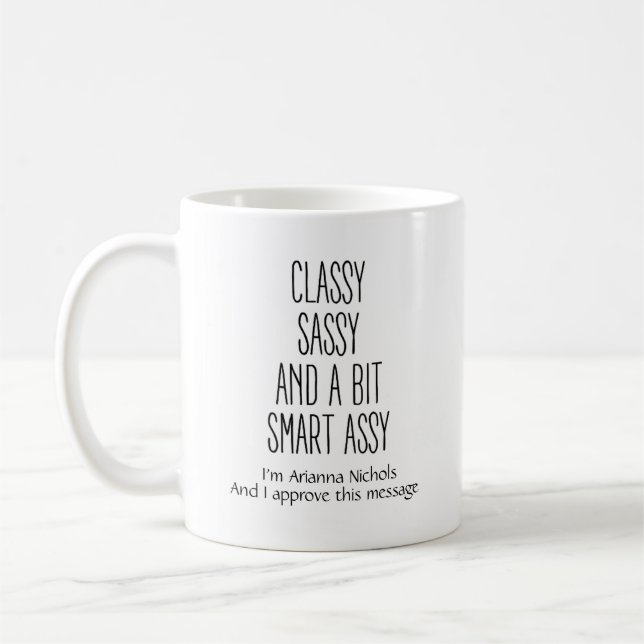 Personalised Funny Humour Trendy Classic Mug, 11 o Coffee Mug (Left)