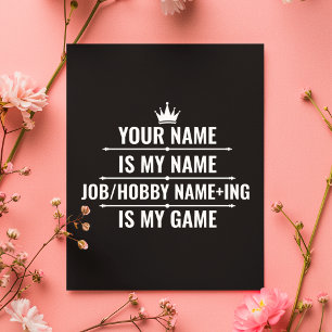 Personalised Funny Job and Hobby Name