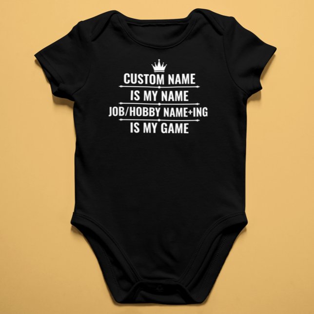 Personalised Funny Job and Hobby Name Baby Bodysuit (Creator Uploaded)