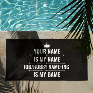 Personalised Funny Job and Hobby Name Beach Towel