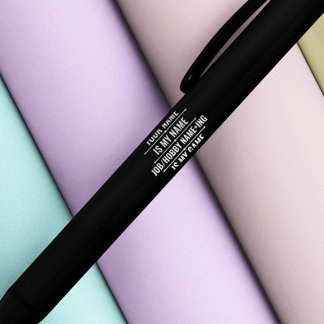 Personalised Funny Job and Hobby Name Black Ink Pen
