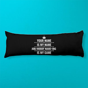 Personalised Funny Job and Hobby Name Body Cushion