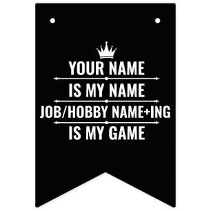 Personalised Funny Job and Hobby Name Bunting