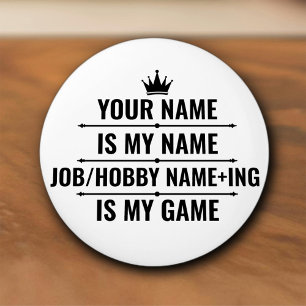 Personalised Funny Job and Hobby Name Ceramic Knob