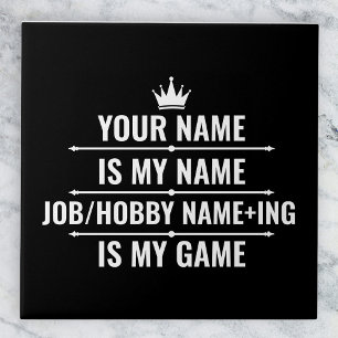 Personalised Funny Job and Hobby Name Ceramic Tile