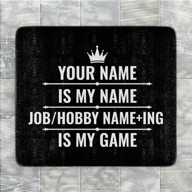 Personalised Funny Job and Hobby Name Cutting Board (Creator Uploaded)