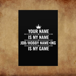 Personalised Funny Job and Hobby Name Flyer