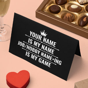 Personalised Funny Job and Hobby Name Holiday Card