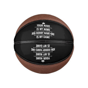 Personalised Funny Job and Hobby Name Mini Basketball