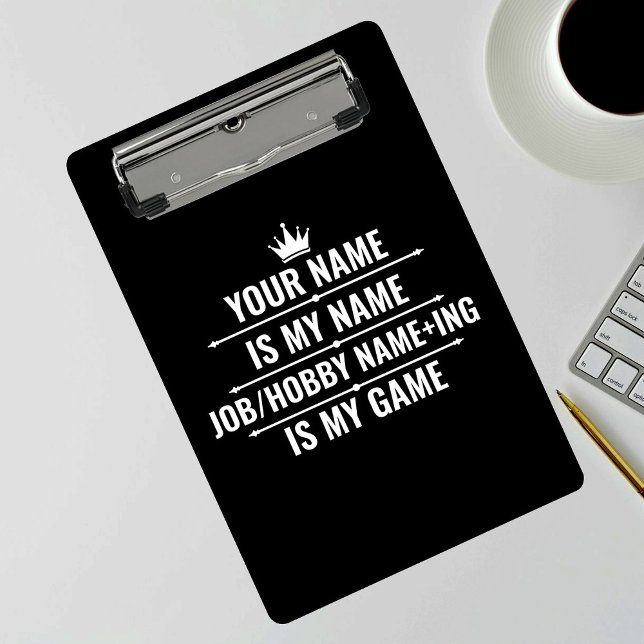 Personalised Funny Job and Hobby Name Mini Clipboard (Creator Uploaded)