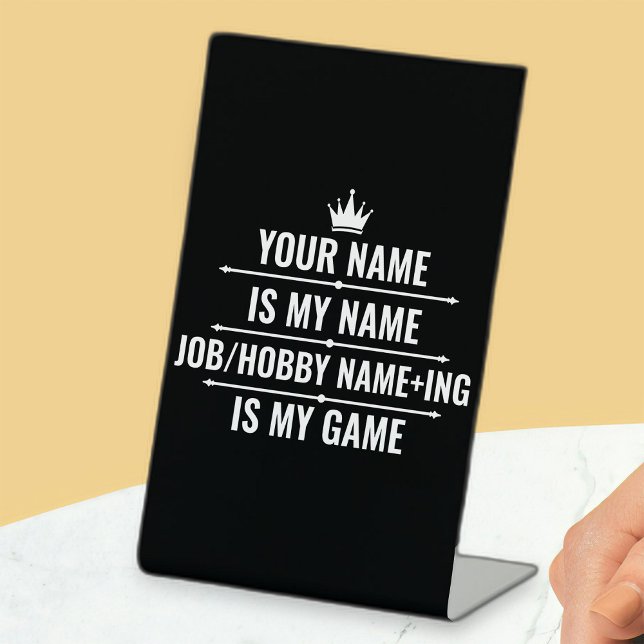 Personalised Funny Job and Hobby Name Pedestal Sign (Creator Uploaded)