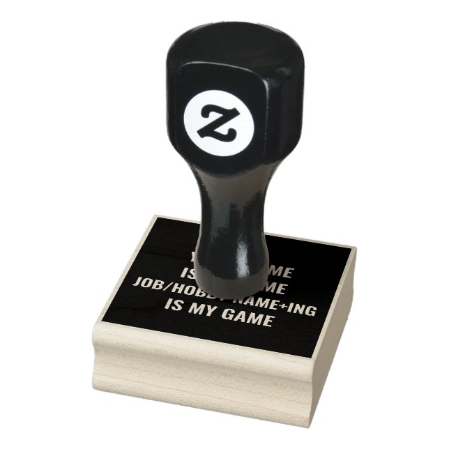 Personalised Funny Job and Hobby Name Rubber Stamp (Stamp)