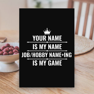 Personalised Funny Job and Hobby Name Table Number