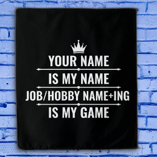Personalised Funny Job and Hobby Name Tapestry