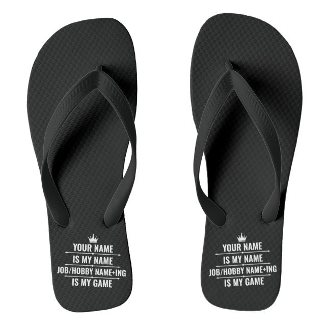 Personalised Funny Job and Hobby Name Thongs (Footbed)