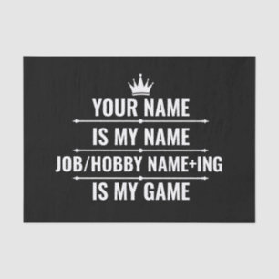 Personalised Funny Job and Hobby Name Tissue Paper