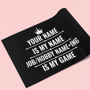 Personalised Funny Job and Hobby Name Wrapping Paper