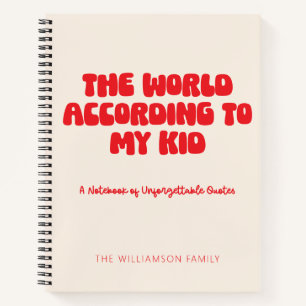 Personalised Funny Kid Quote Parent Life Humour Re Notebook