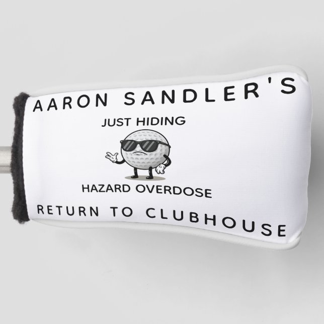 Personalised Funny Lost Balls Golf Head Cover (Front)