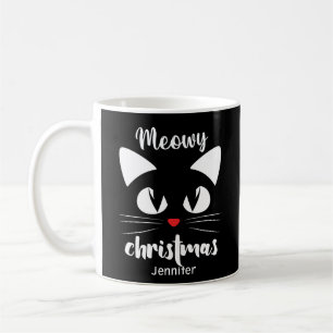 Personalised Funny Meowy Christmas Mug